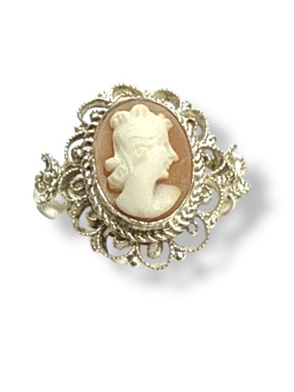 Anello Mandile 1922 Donna Cammei antichi in Argento Conchiglia 2ANCM22 - 2ANCM22